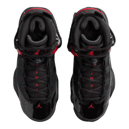 Nike Air Jordan 6 Rings Black Anthracite Fire Red (GS) Oben 323419-026
