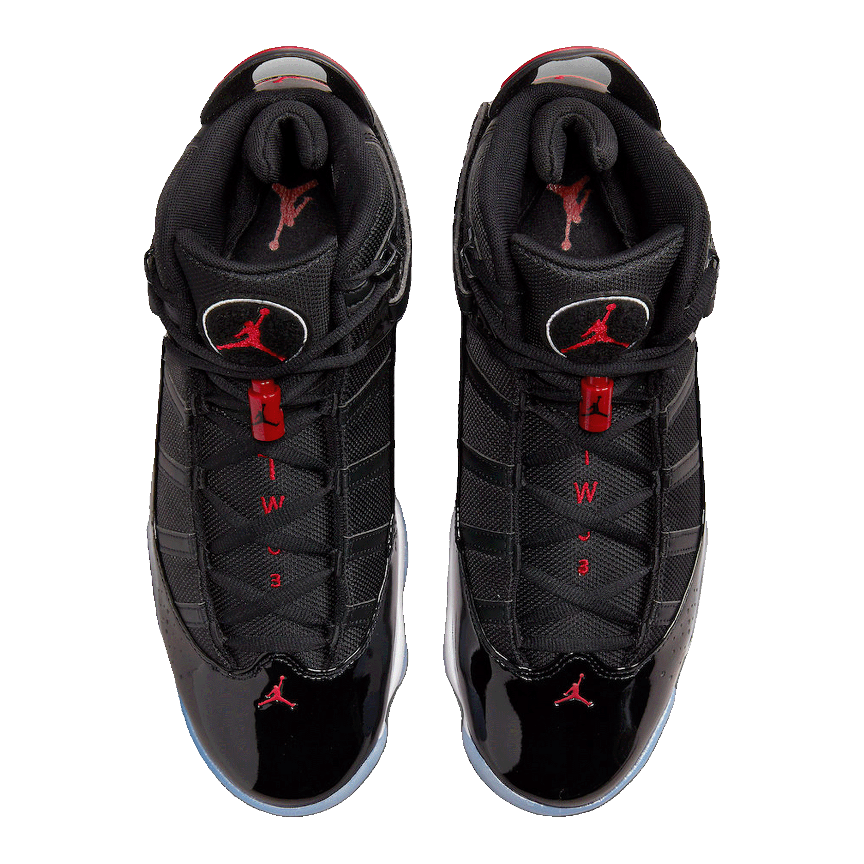 Nike Air Jordan 6 Rings Black Gym Red Oben 322992-064