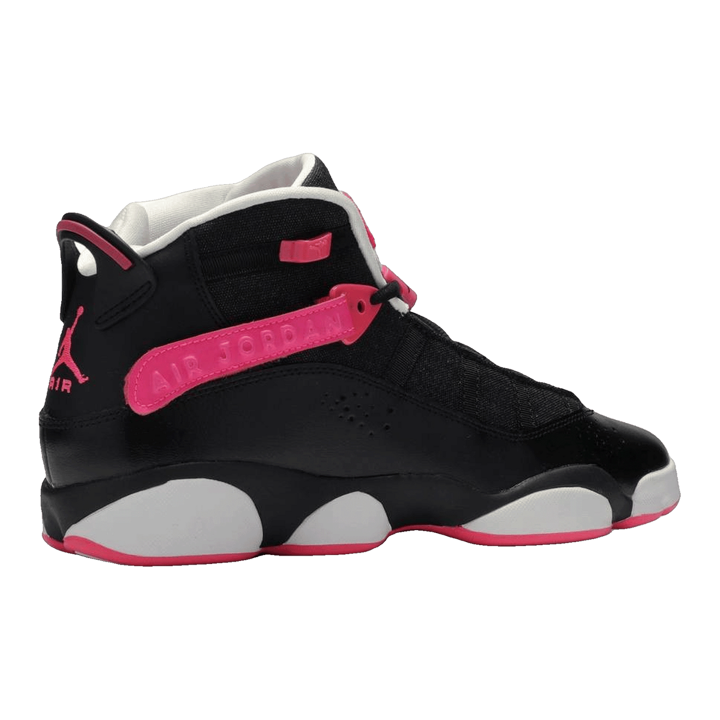 Nike Air Jordan 6 Rings Black Hyper Pink White (GS) Back 323399-061
