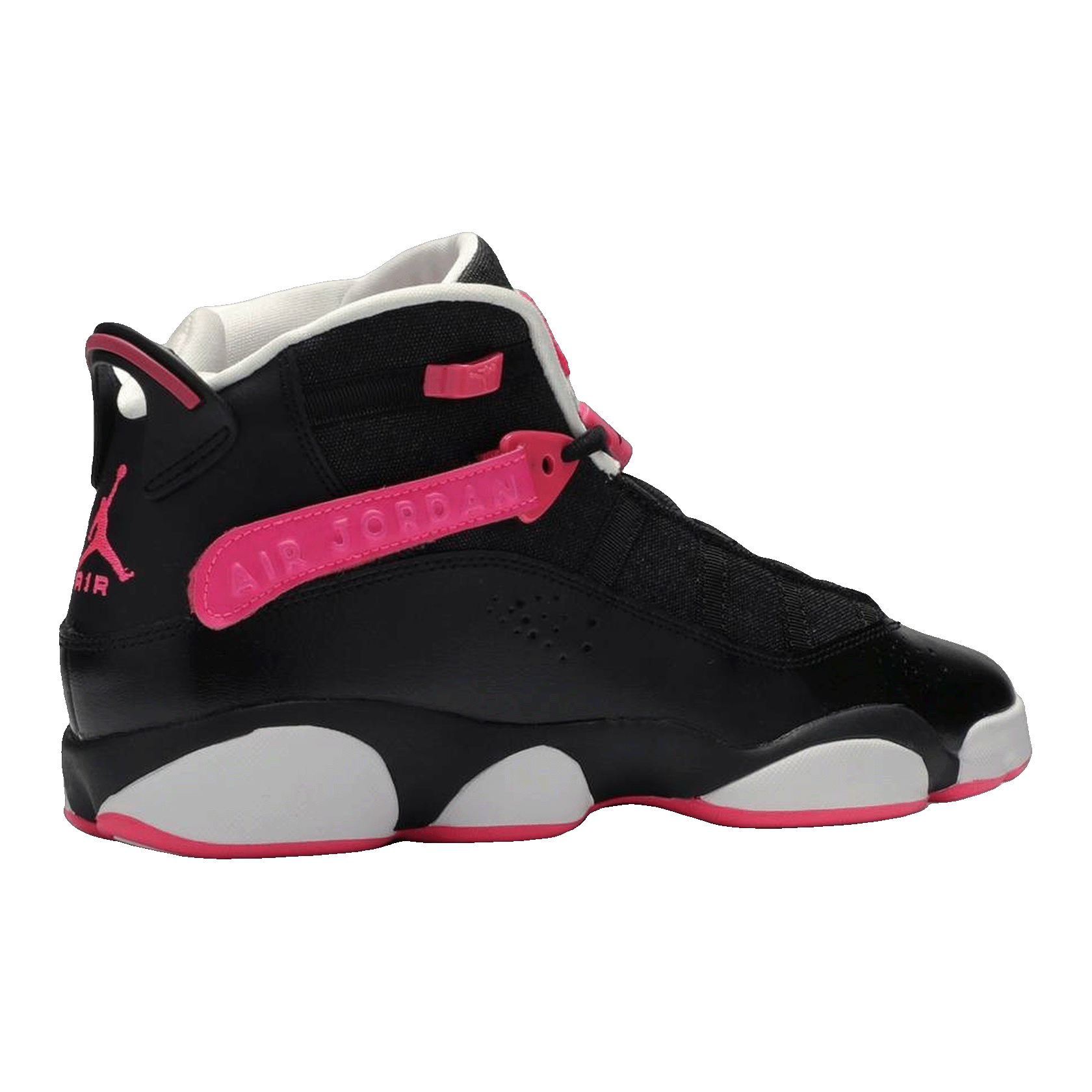 Nike Air Jordan 6 Rings Black Hyper Pink White (GS) Back 323399-061