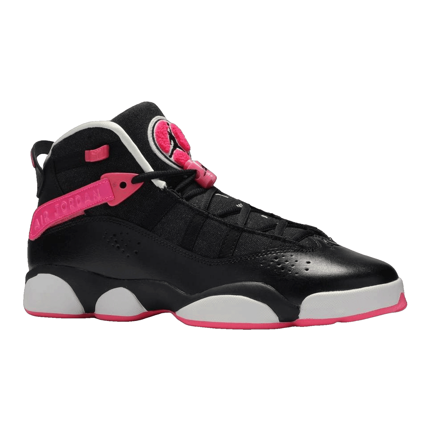 Nike Air Jordan 6 Rings Black Hyper Pink White (GS) Side 323399-061