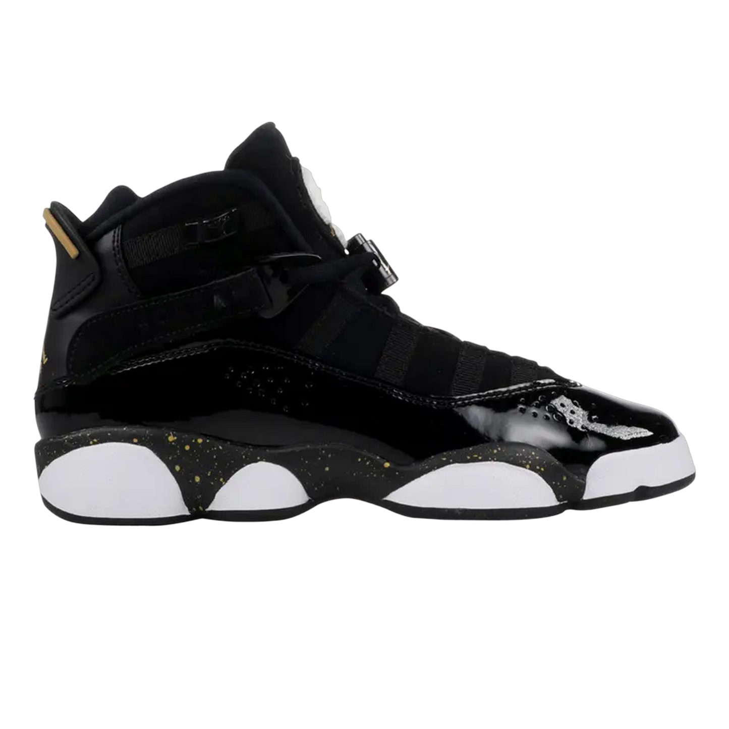 Nike Air Jordan 6 Rings Black Metallic Gold White (GS) 323419-007