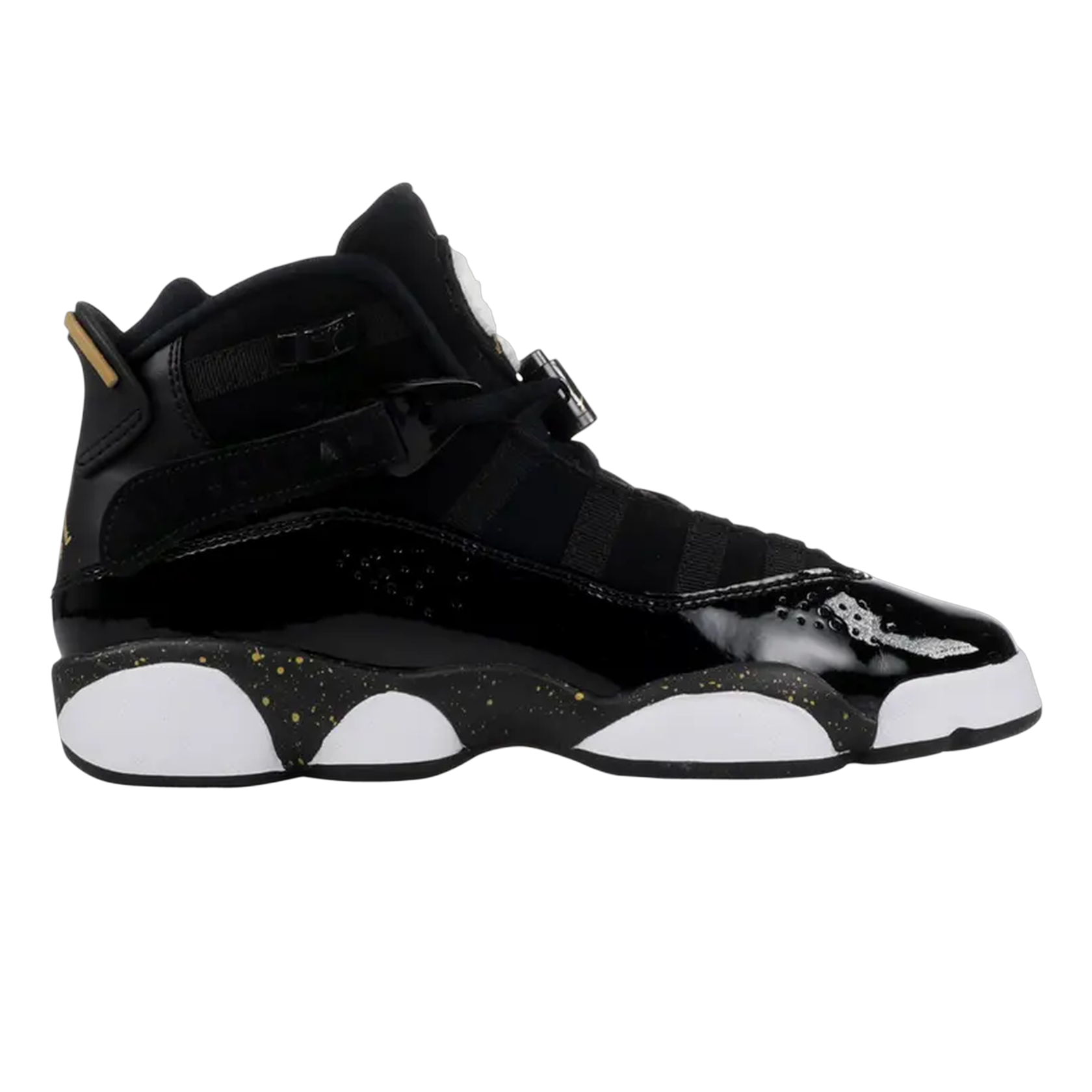 Nike Air Jordan 6 Rings Black Metallic Gold White (GS) 323419-007