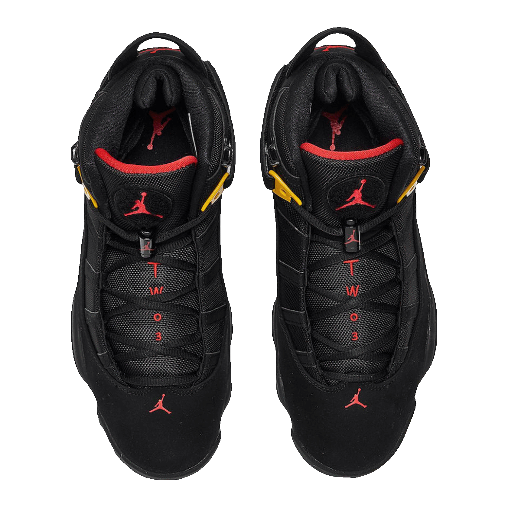 Nike Air Jordan 6 Rings Black Red Sulfur Oben