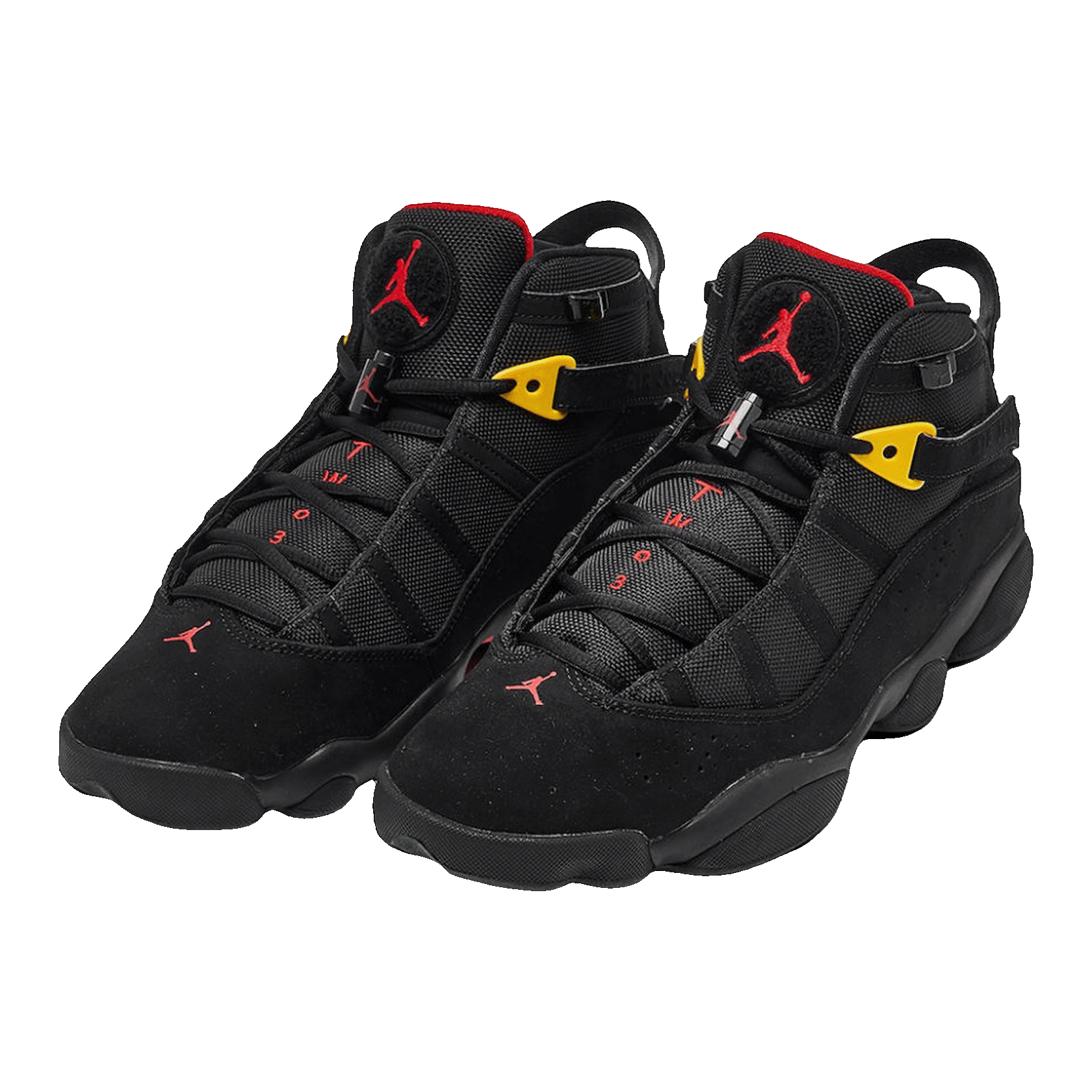 Nike Air Jordan 6 Rings Black Red Sulfur Side 322992-065