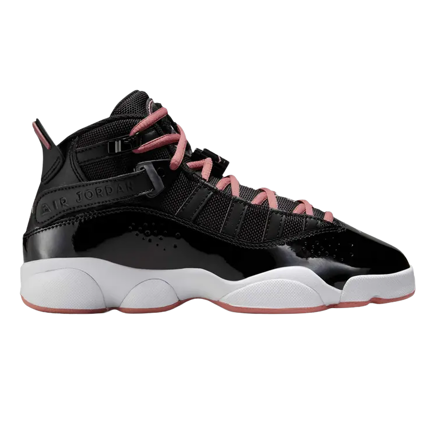 Nike Air Jordan 6 Rings Black White Anthracite Rust Pink (GS) 323419-068