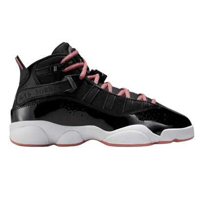 Nike Air Jordan 6 Rings Black White Anthracite Rust Pink (GS) 323419-068