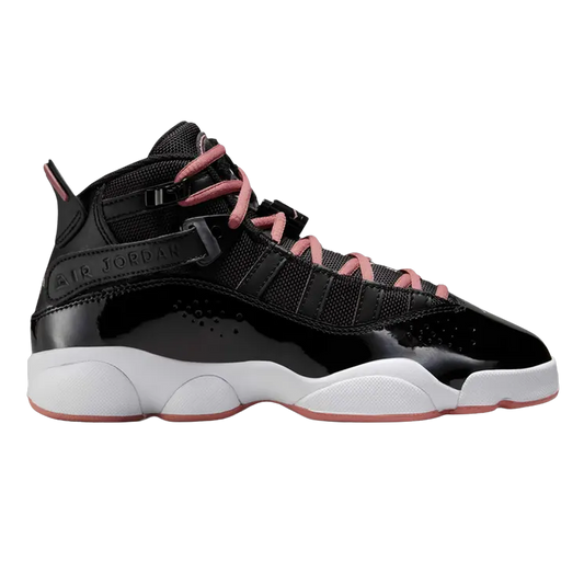 Nike Air Jordan 6 Rings Black White Anthracite Rust Pink (GS) 323419-068