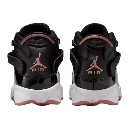 Nike Air Jordan 6 Rings Black White Anthracite Rust Pink (GS) Back 323419-068