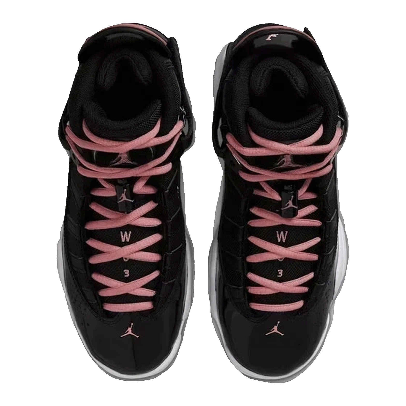 Nike Air Jordan 6 Rings Black White Anthracite Rust Pink (GS) Oben 323419-068