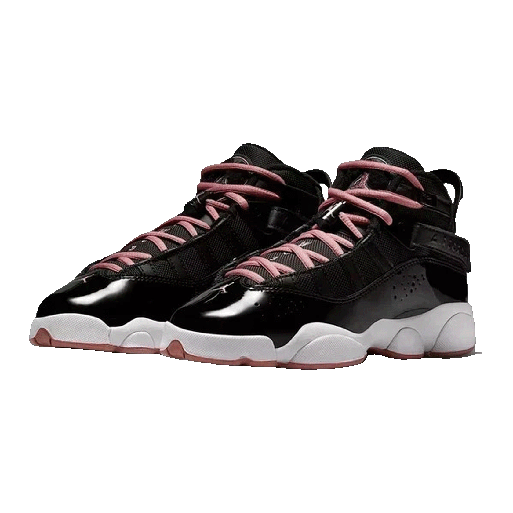 Nike Air Jordan 6 Rings Black White Anthracite Rust Pink (GS) Side 323419-068