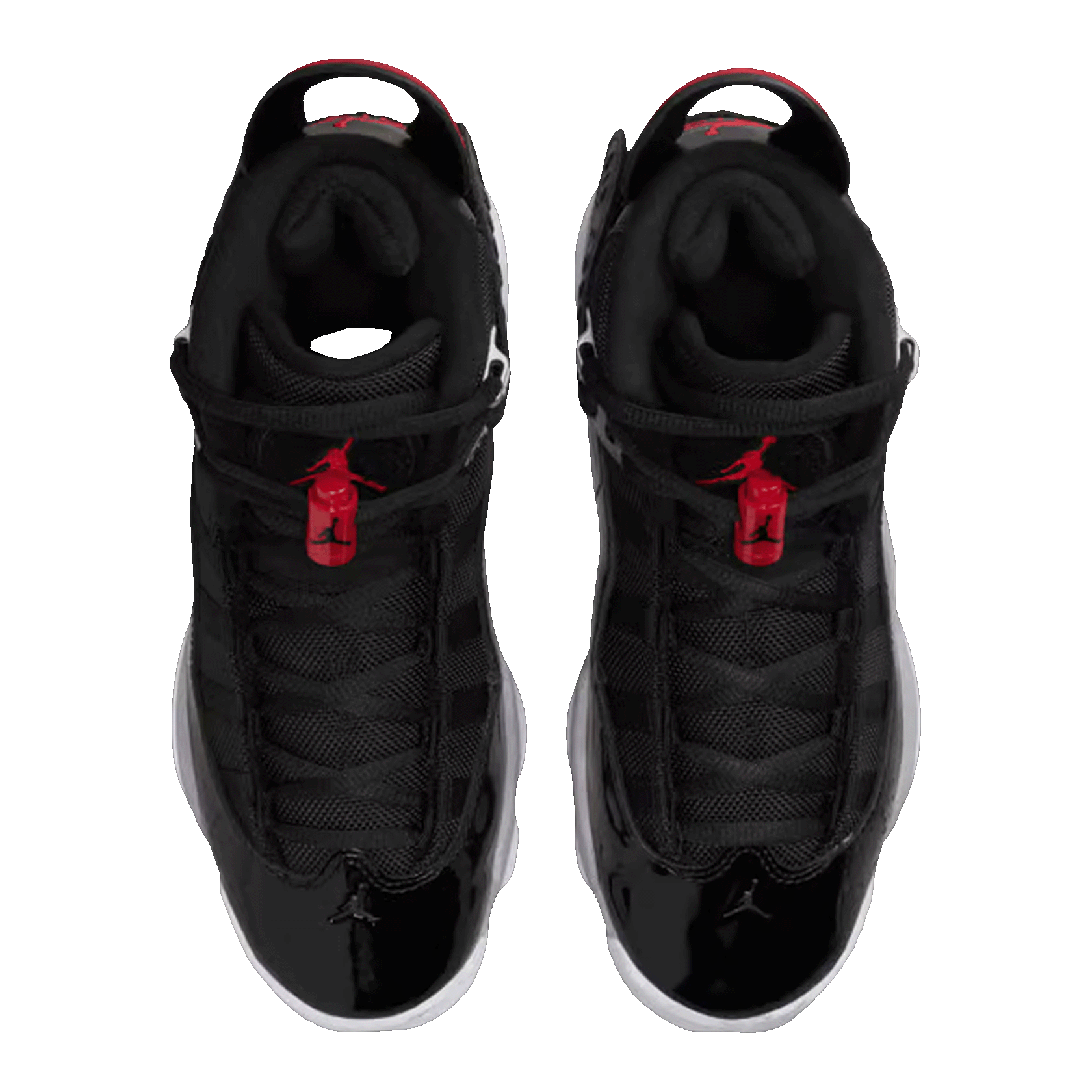 Nike Air Jordan 6 Rings Black White Metallic Silver Fire Red (GS) Oben FZ4186-010