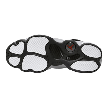 Nike Air Jordan 6 Rings Black White Metallic Silver Fire Red (GS) Sohle