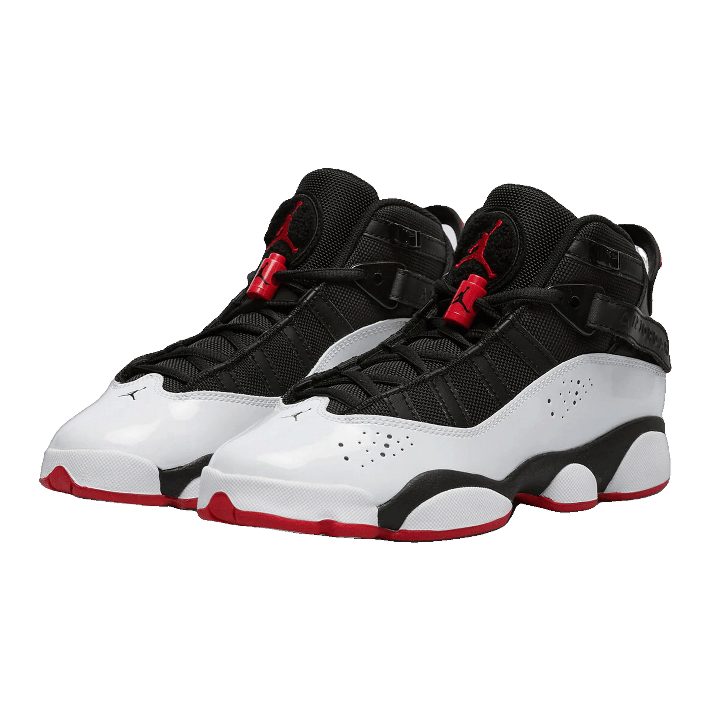 Nike Air Jordan 6 Rings Black White University Red (GS) Side 323419-067