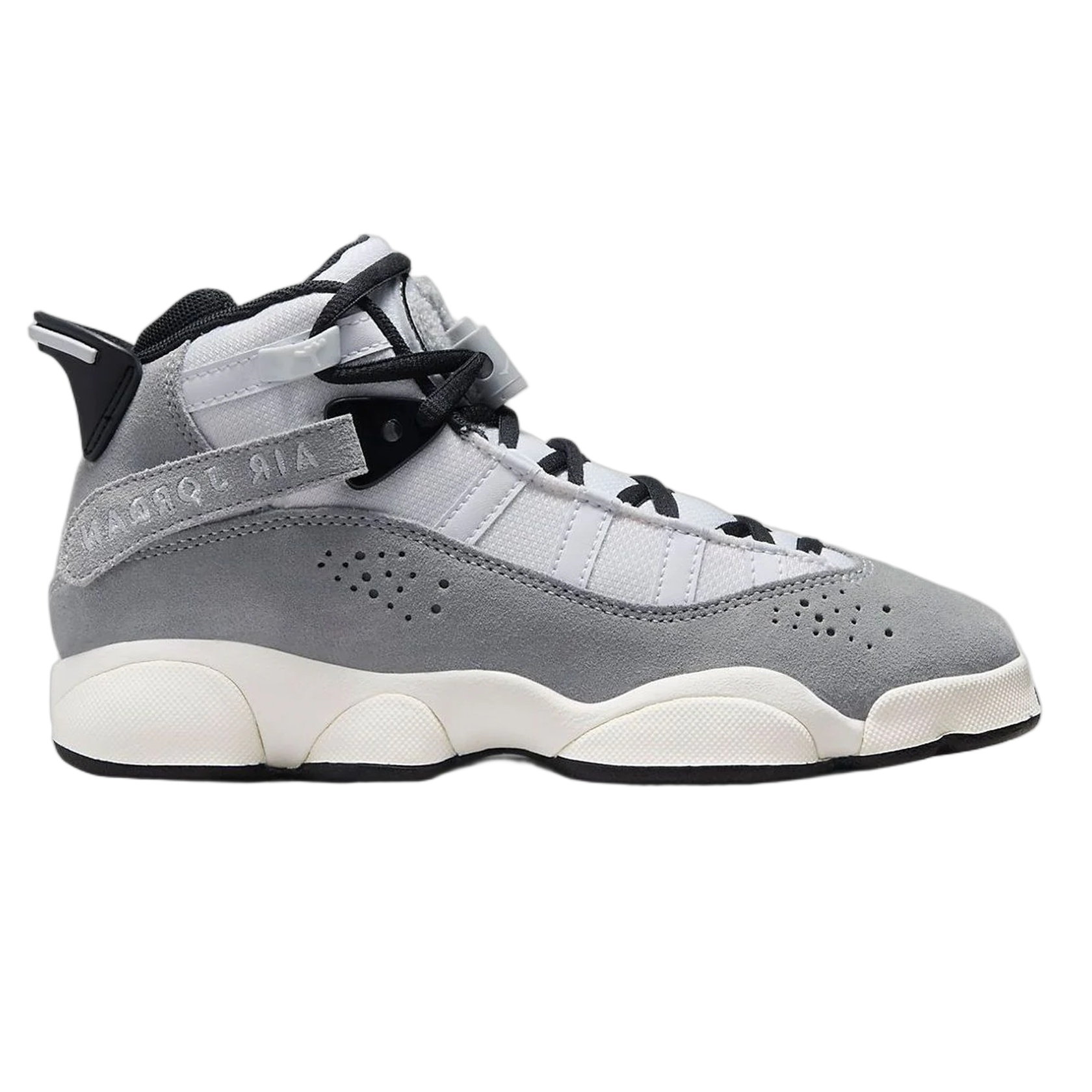 Nike Air Jordan 6 Rings Light Smoke Grey Black Sail White (GS) FJ4651-077