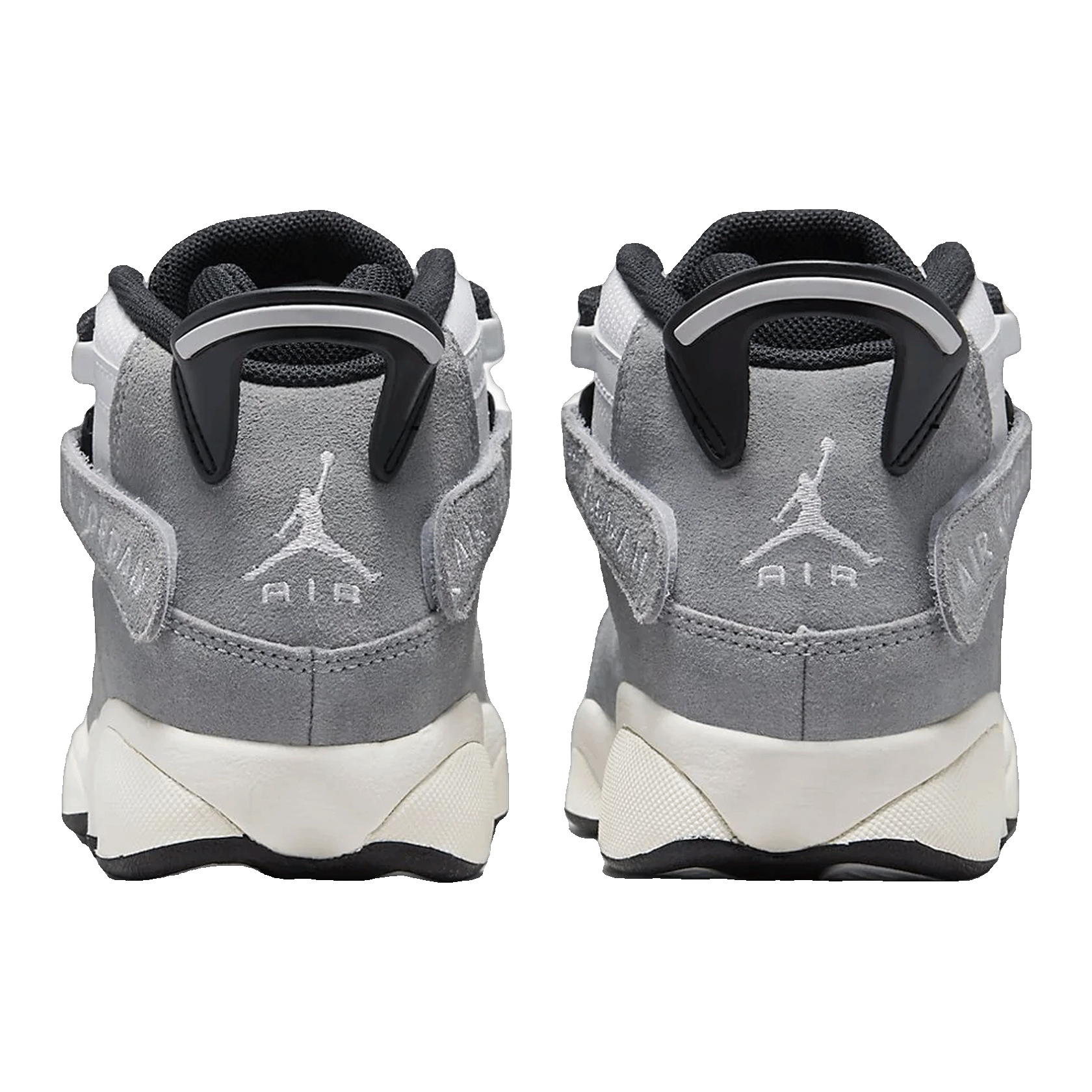 Nike Air Jordan 6 Rings Light Smoke Grey Black Sail White (GS) Back FJ4651-077