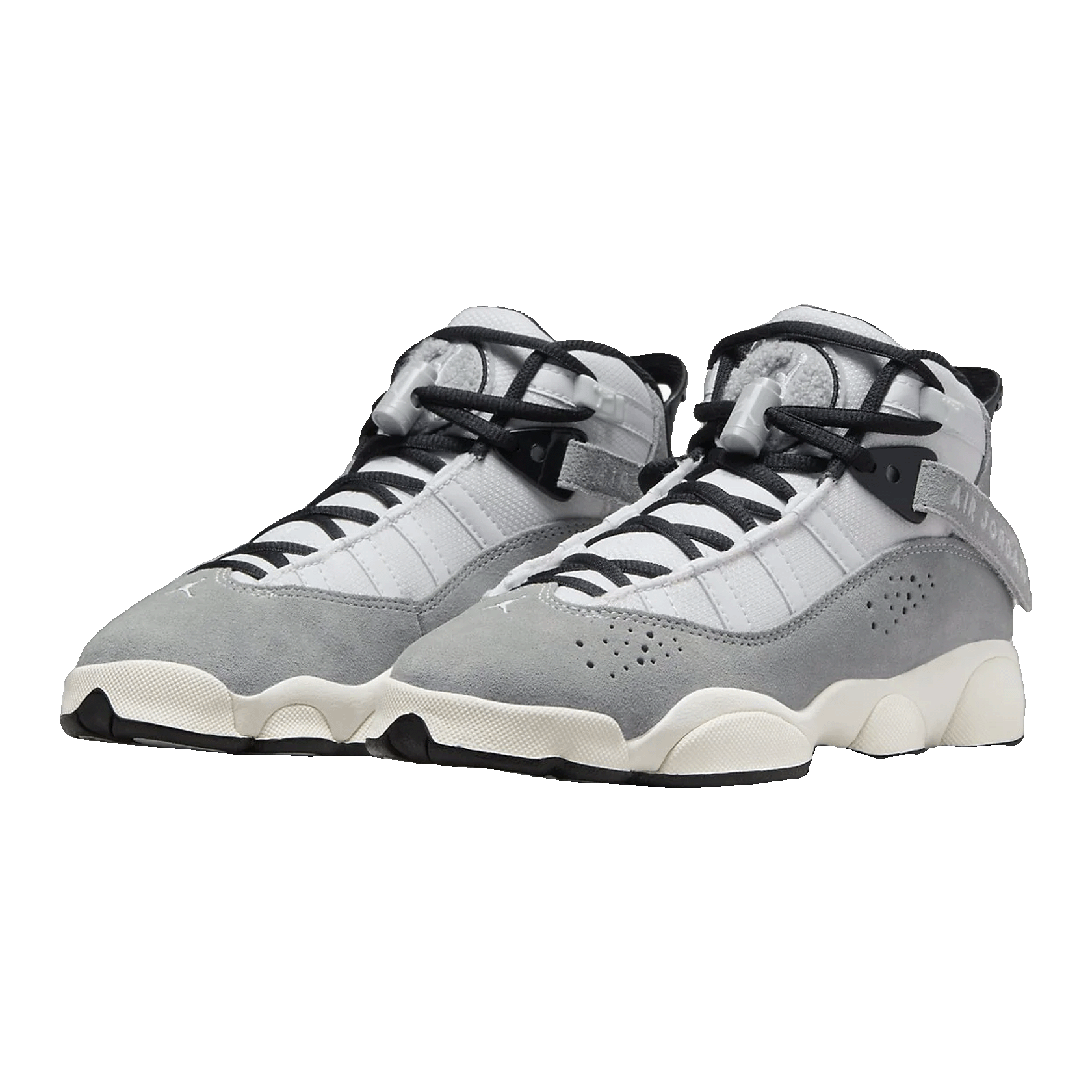 Nike Air Jordan 6 Rings Light Smoke Grey Black Sail White (GS) Side FJ4651-077