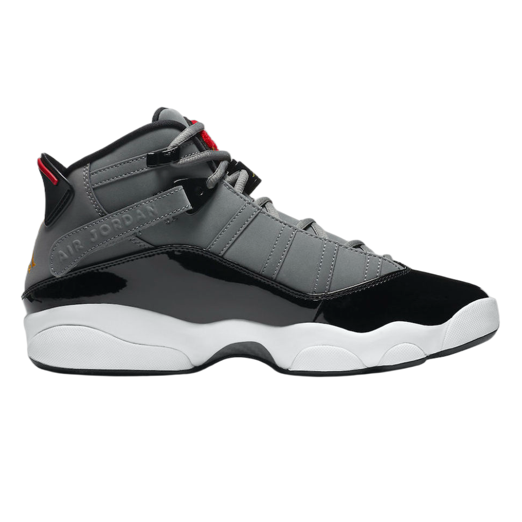 Nike Air Jordan 6 Rings Smoke Grey Black Red Gold 322992-022