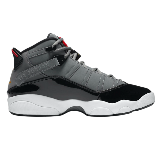 Nike Air Jordan 6 Rings Smoke Grey Black Red Gold 322992-022