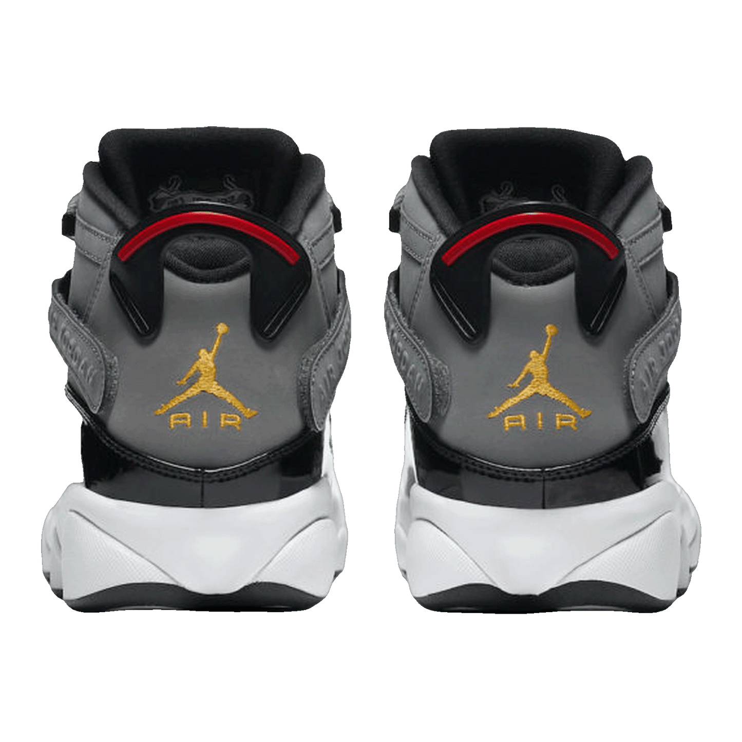 Nike Air Jordan 6 Rings Smoke Grey Black Red Gold Back 322992-022
