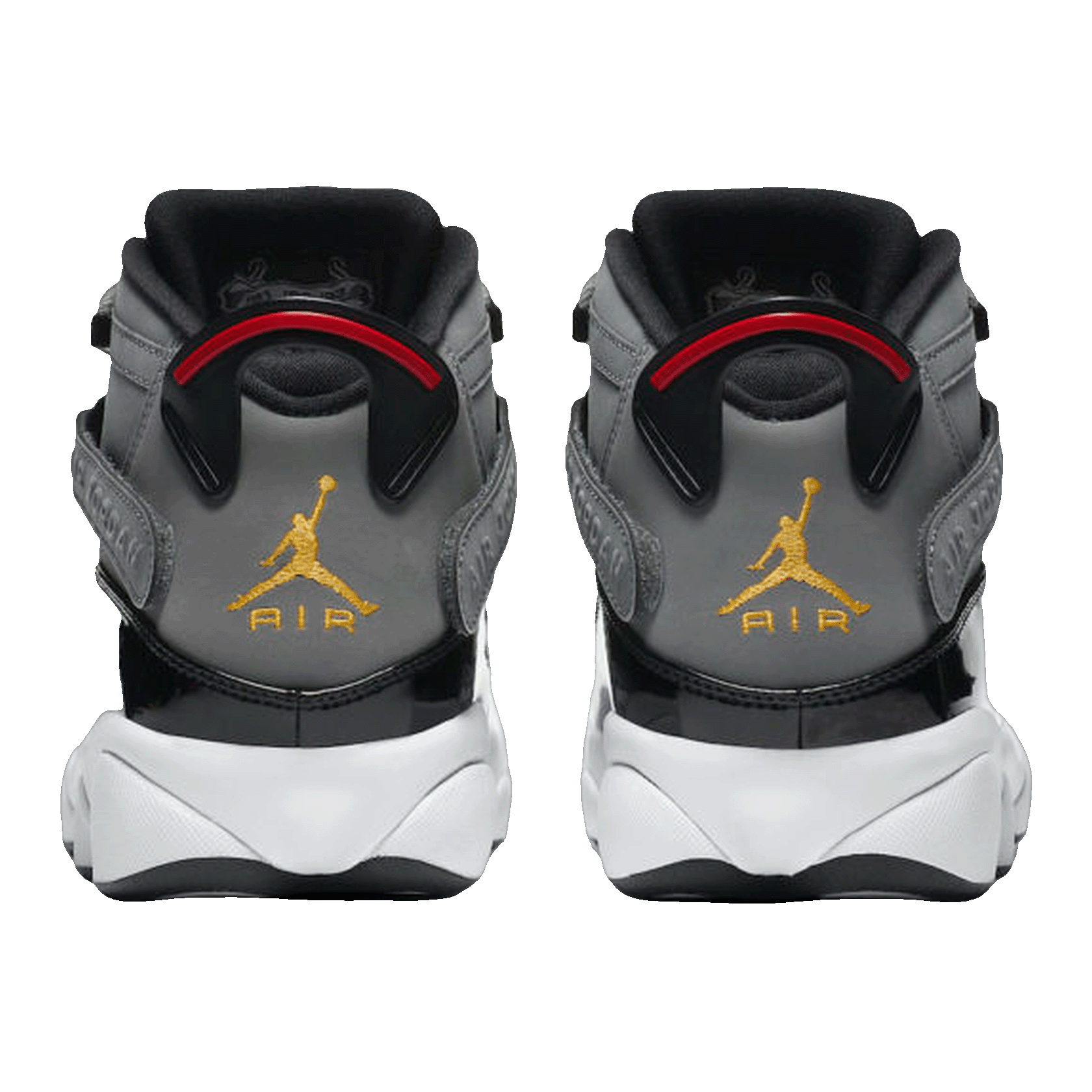 Nike Air Jordan 6 Rings Smoke Grey Black Red Gold Back 322992-022