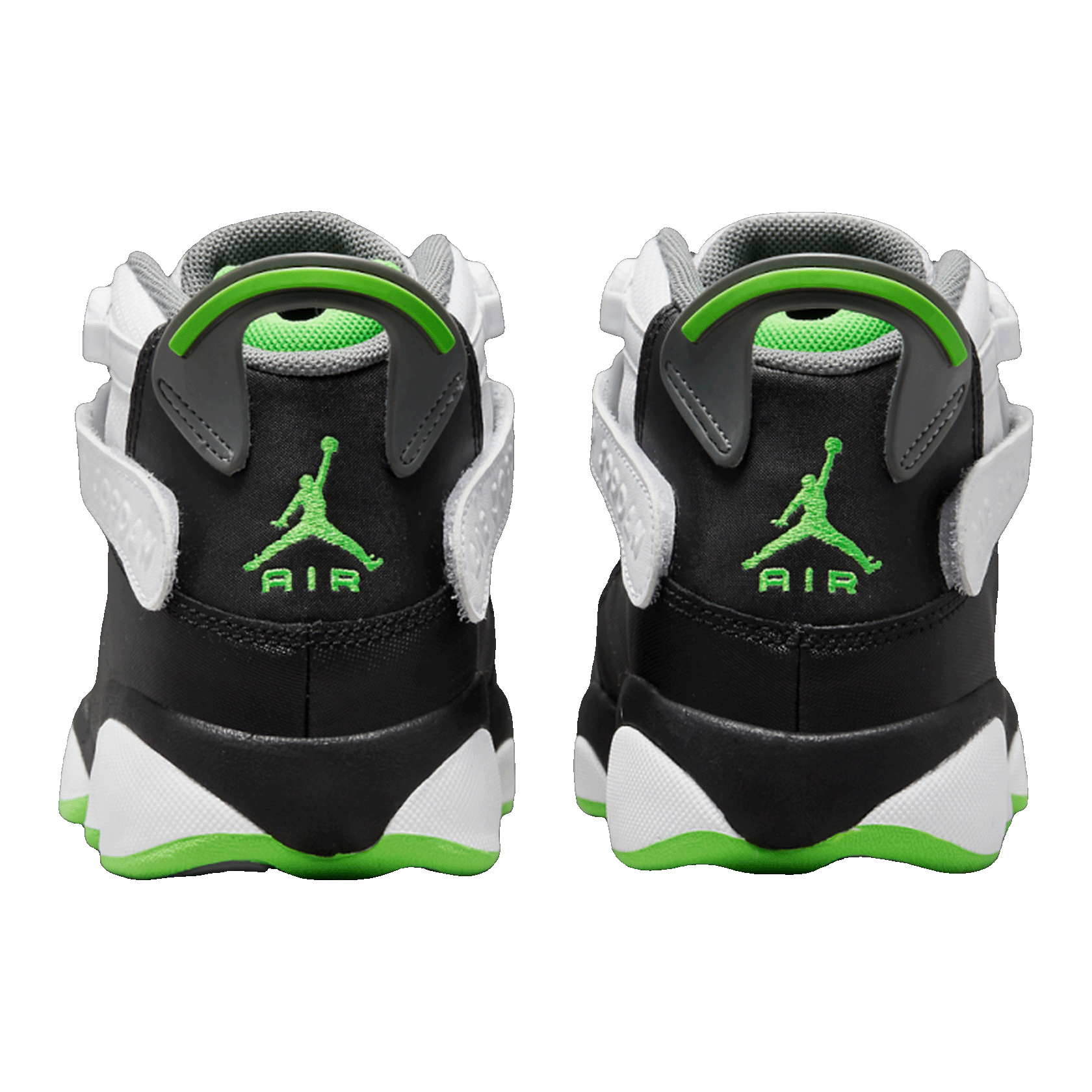 Nike Air Jordan 6 Rings White Black Green (GS) Back 323419-130