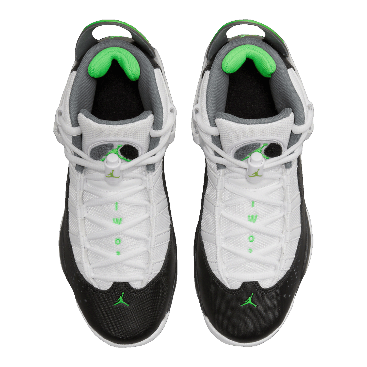 Nike Air Jordan 6 Rings White Black Green (GS) Oben 323419-130