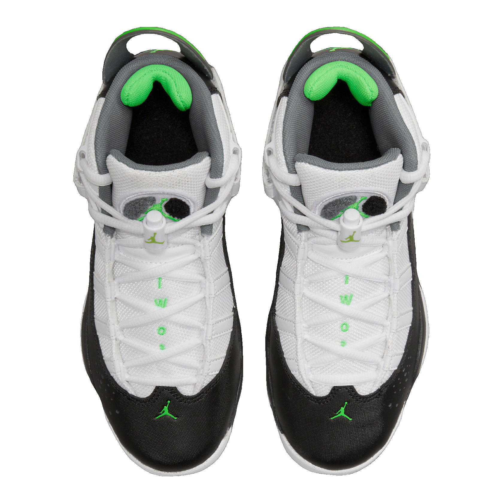 Nike Air Jordan 6 Rings White Black Green (GS) Oben 323419-130
