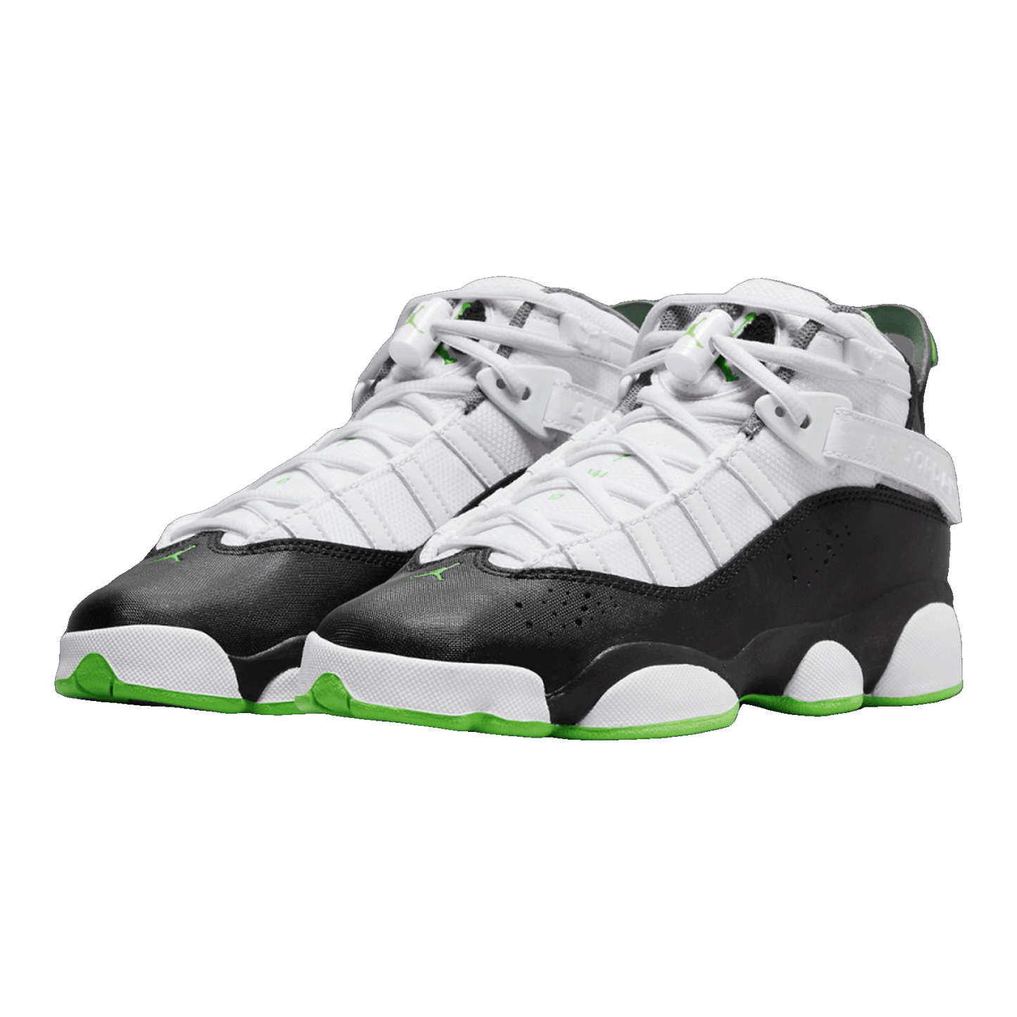 Nike Air Jordan 6 Rings White Black Green (GS) Side 323419-130