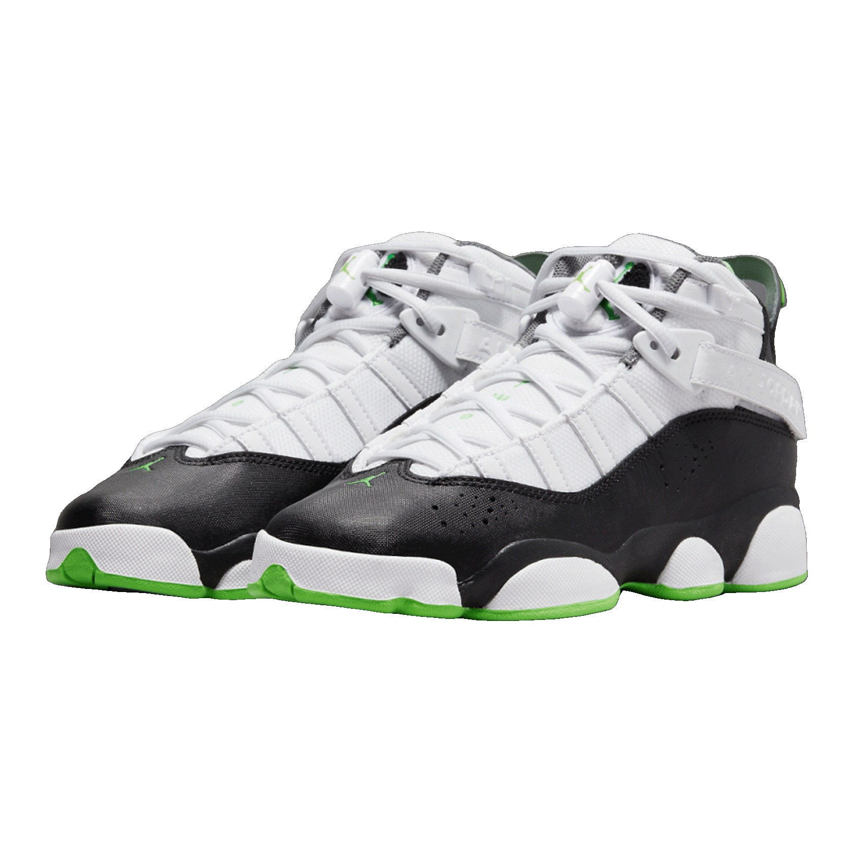 Nike Air Jordan 6 Rings White Black Green (GS) Side 323419-130