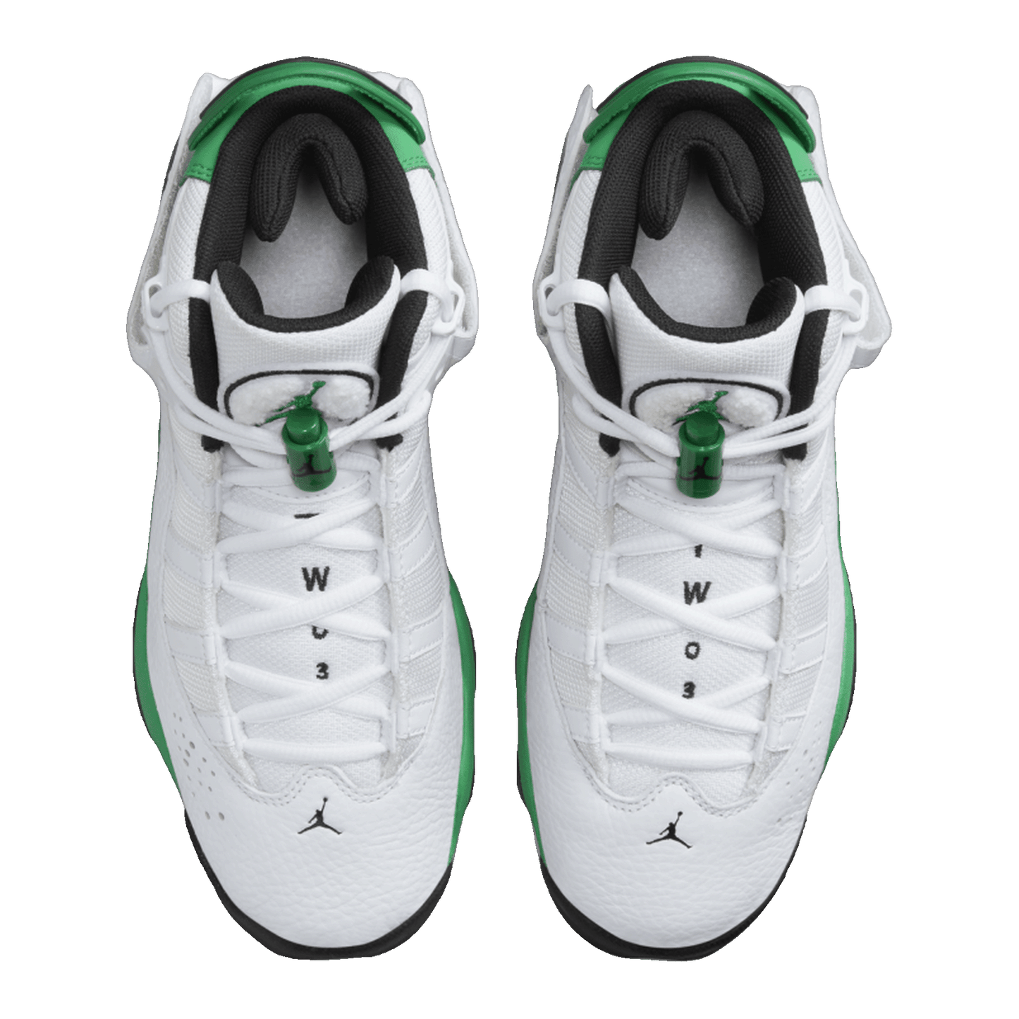 Nike Air Jordan 6 Rings White Black Lucky Green (GS) Oben 323419-131