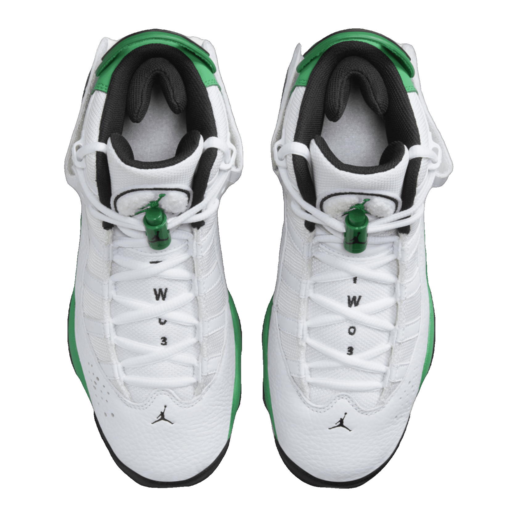 Nike Air Jordan 6 Rings White Black Lucky Green (GS) Oben 323419-131