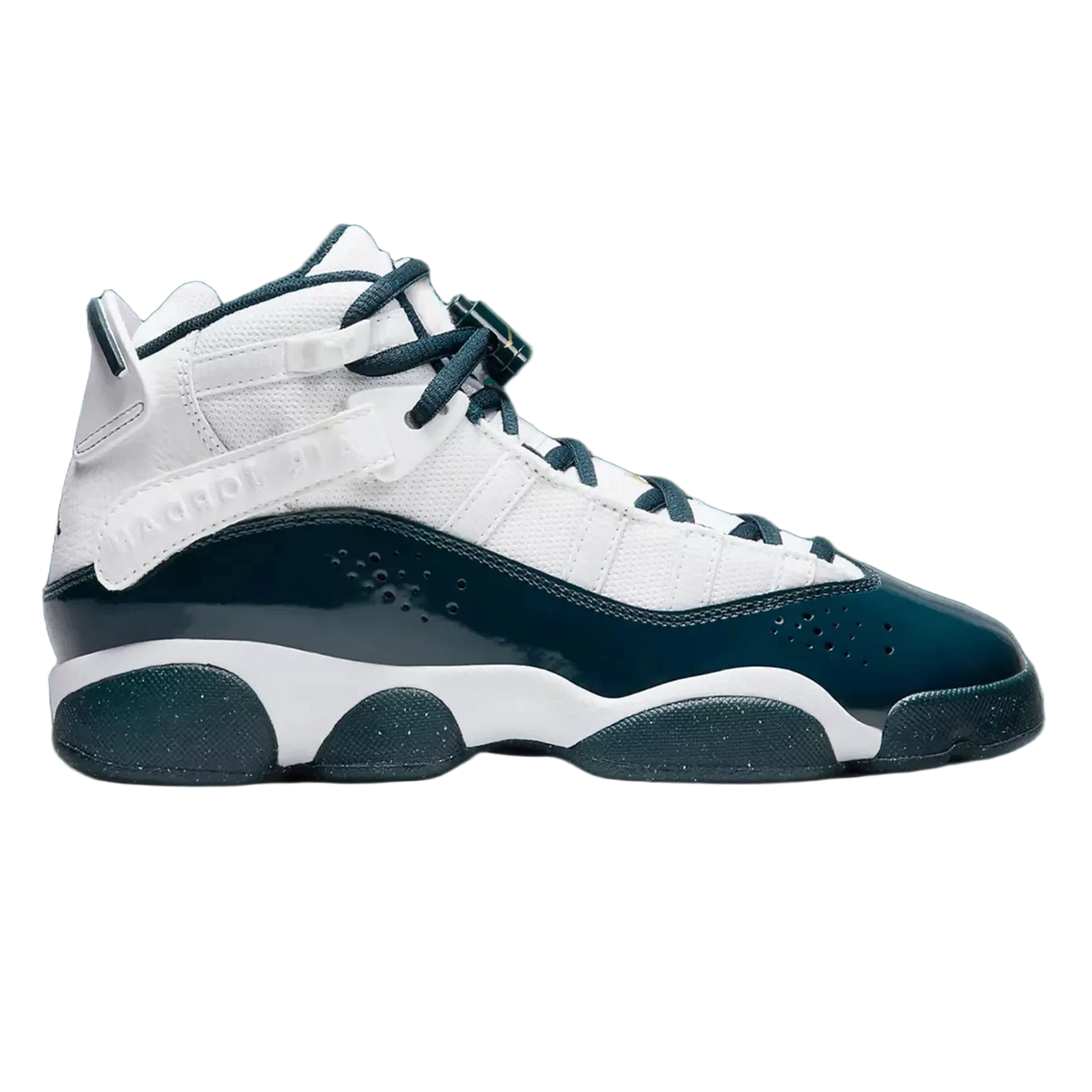 Nike Air Jordan 6 Rings White Metallic Gold Armory Navy (GS) 323419-147