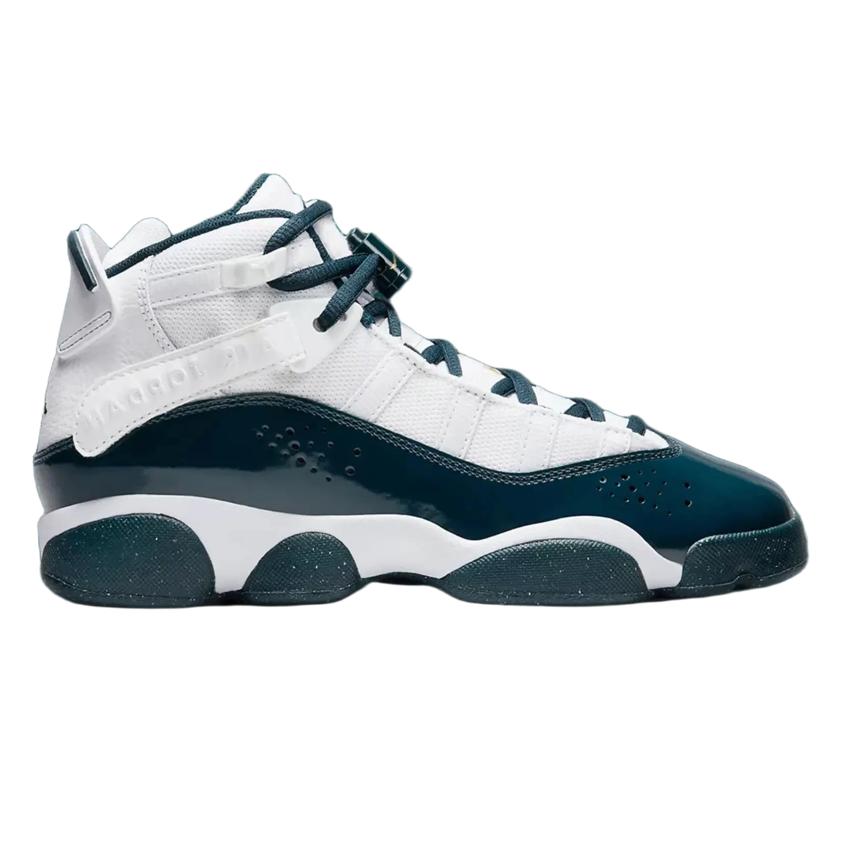 Nike Air Jordan 6 Rings White Metallic Gold Armory Navy (GS) 323419-147