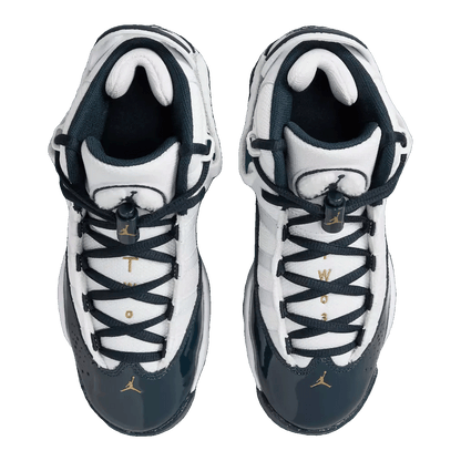 Nike Air Jordan 6 Rings White Metallic Gold Armory Navy (GS) Oben 323419-147