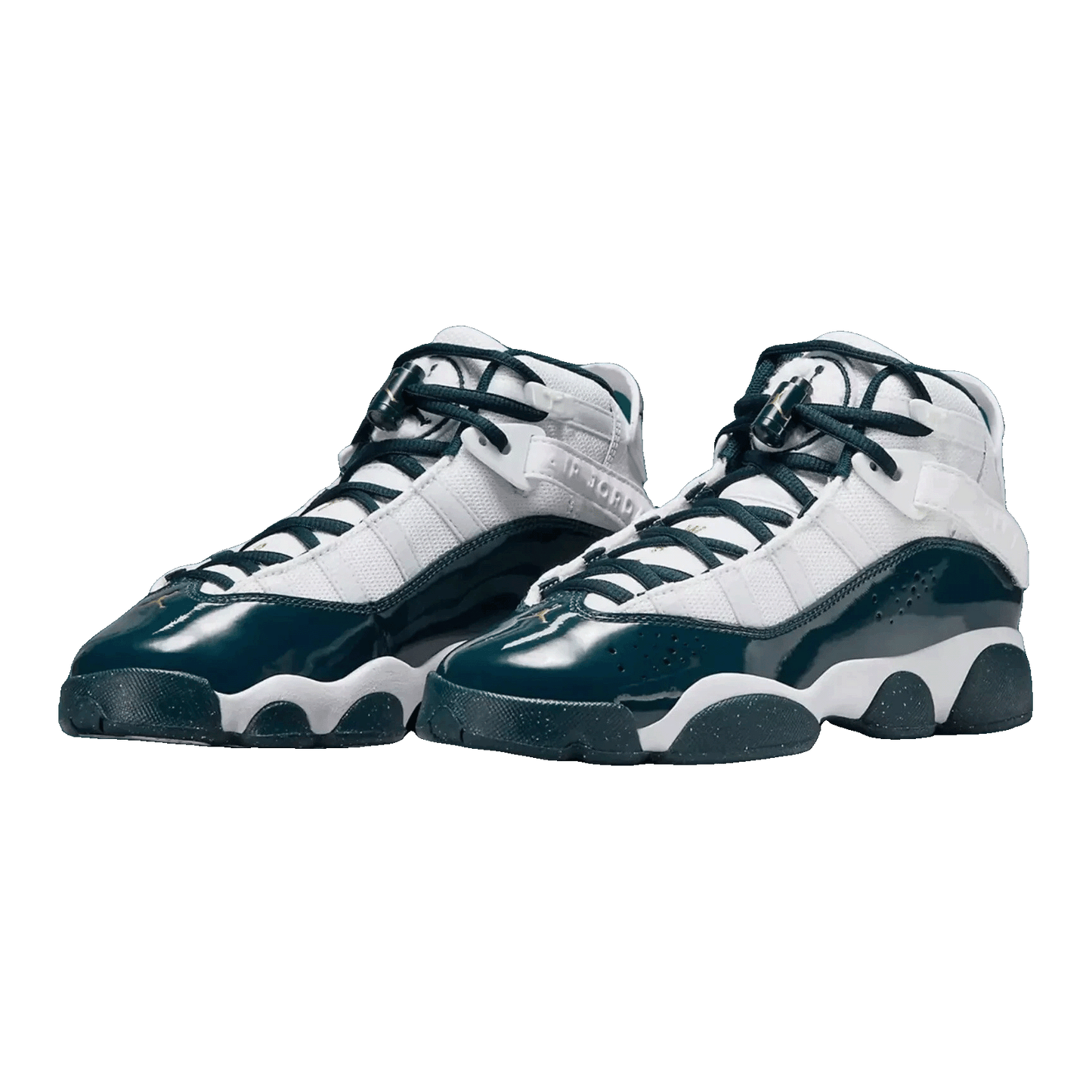 Nike Air Jordan 6 Rings White Metallic Gold Armory Navy (GS) Side 323419-147