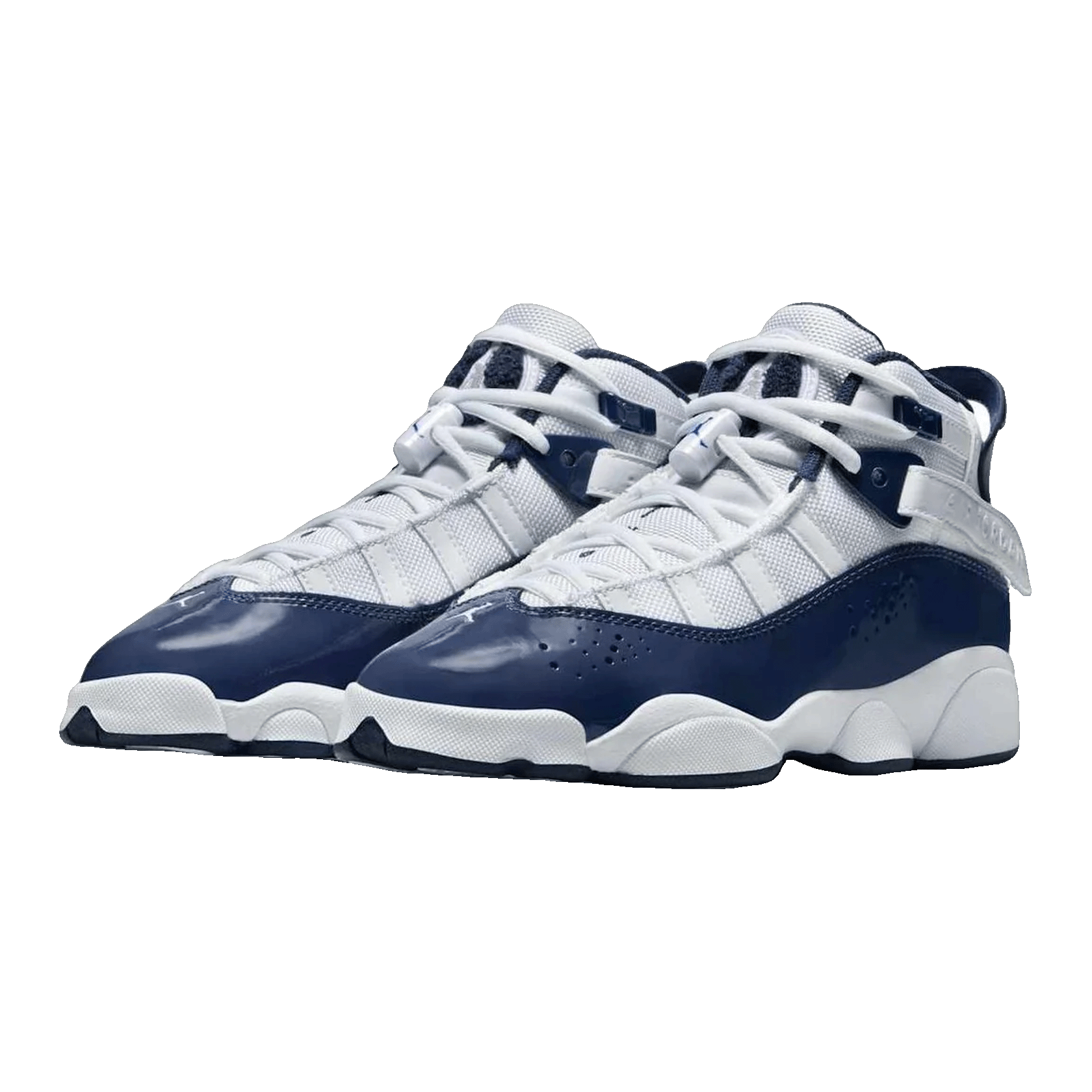 Nike Air Jordan 6 Rings White Midnight Navy (GS) Side 323419-124