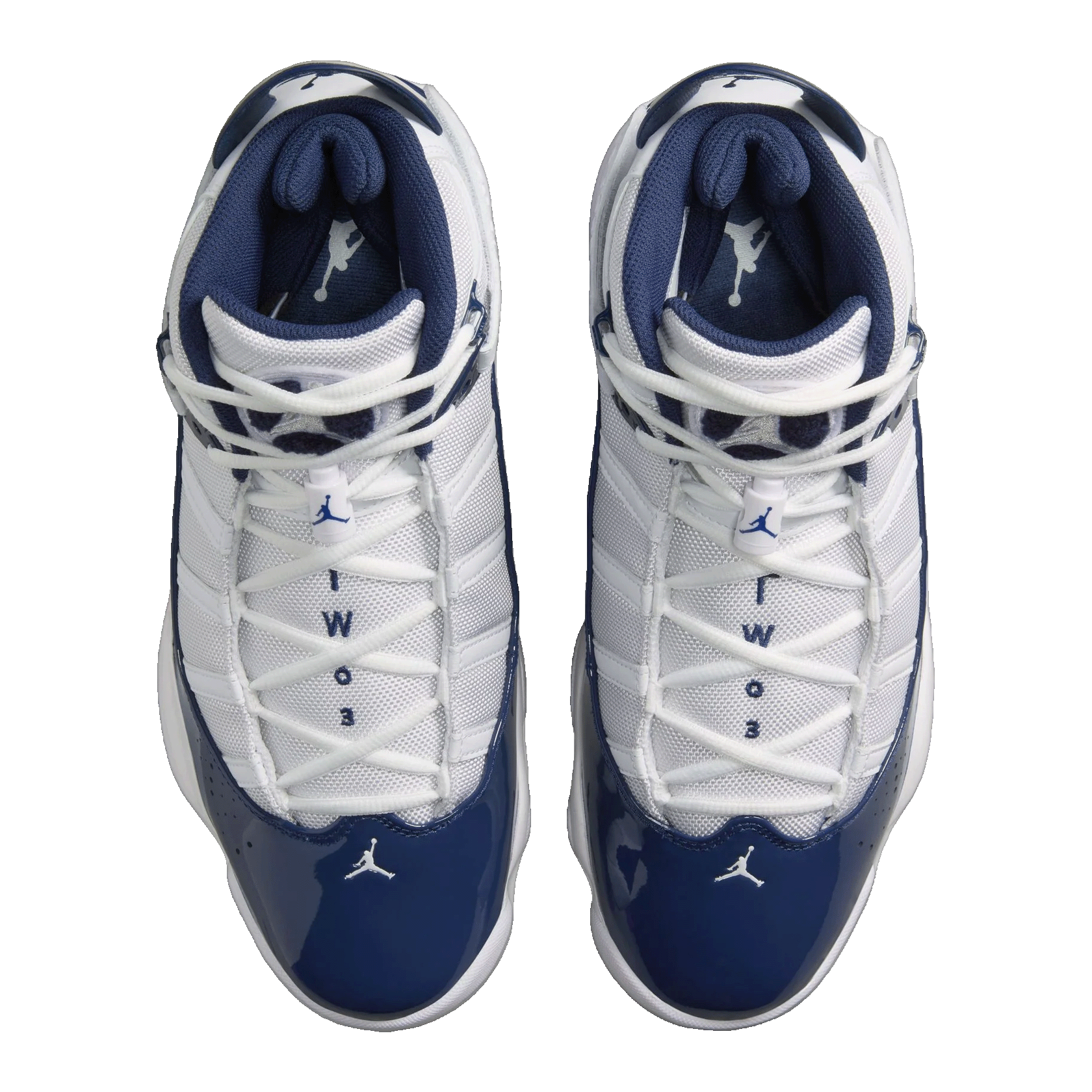 Nike Air Jordan 6 Rings White Midnight Navy Oben 322992-124