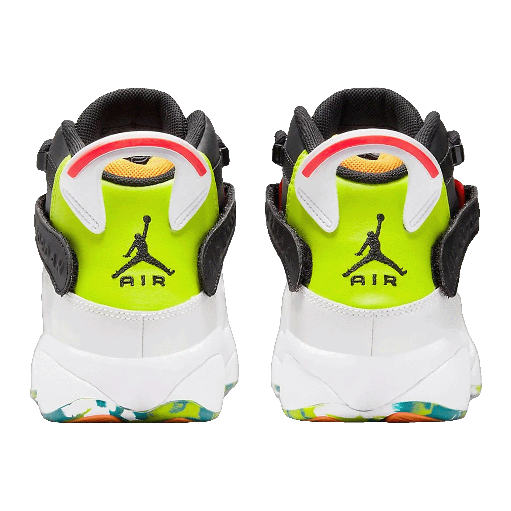Nike Air Jordan 6 Rings White Neon Green (GS) Back 323399-038