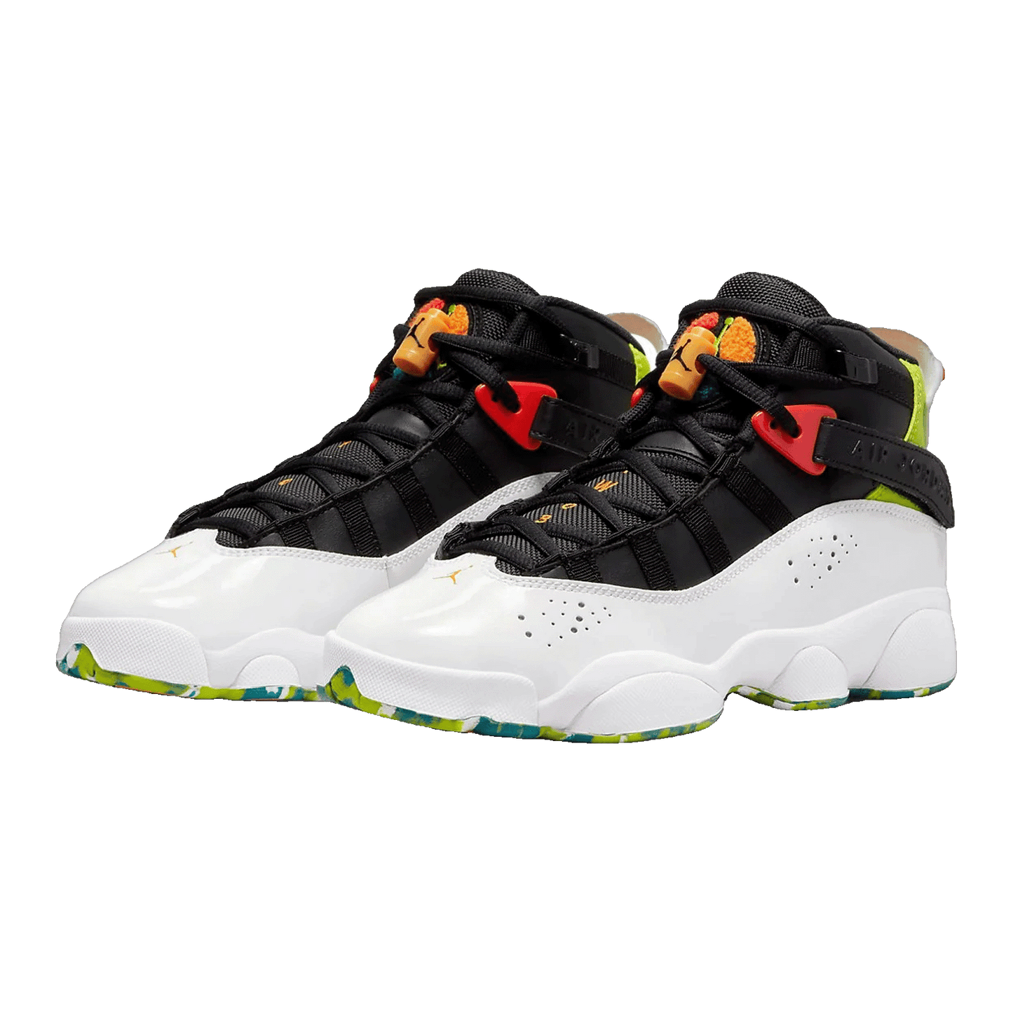 Nike Air Jordan 6 Rings White Neon Green (GS) Side 323399-038