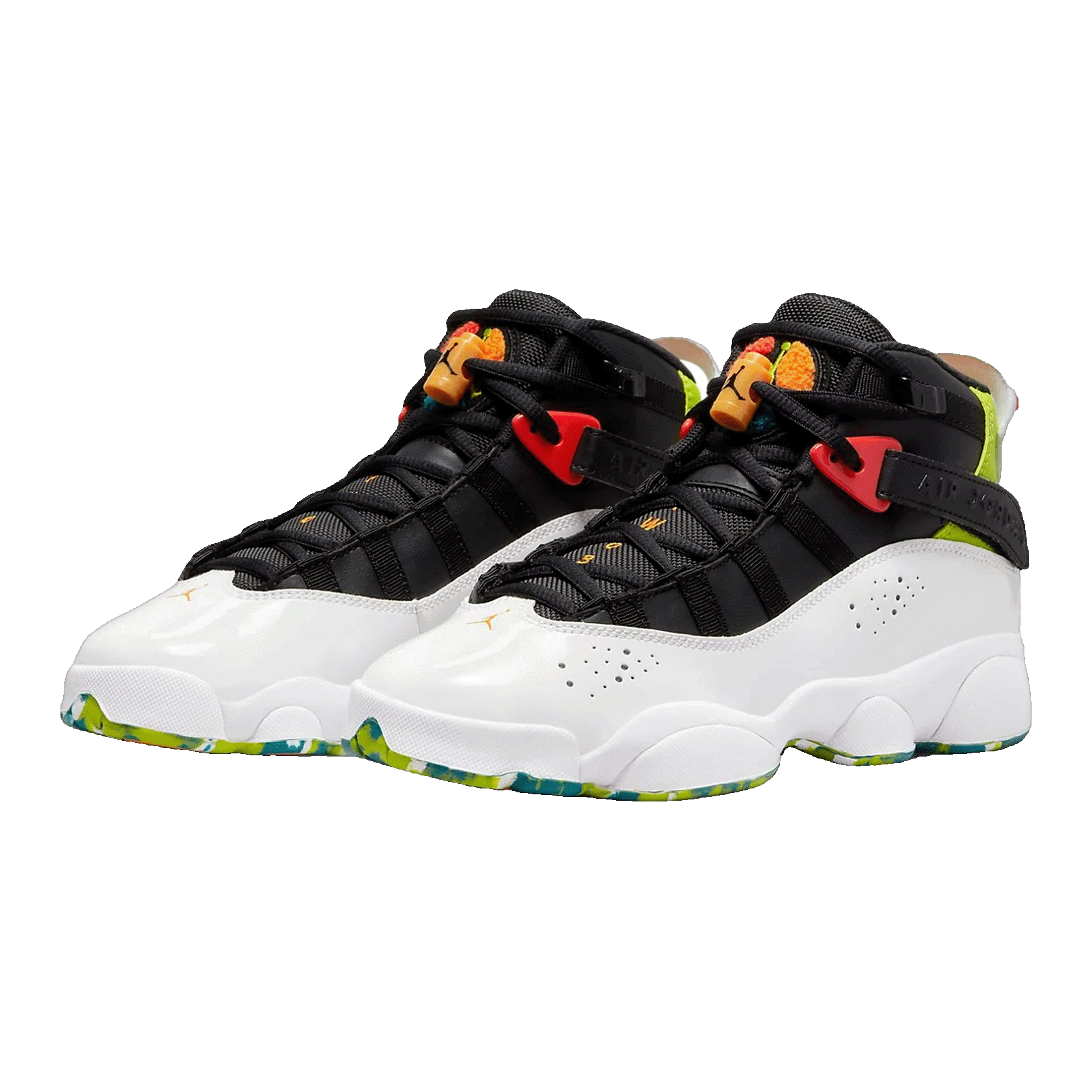 Nike Air Jordan 6 Rings White Neon Green (GS) Side 323399-038