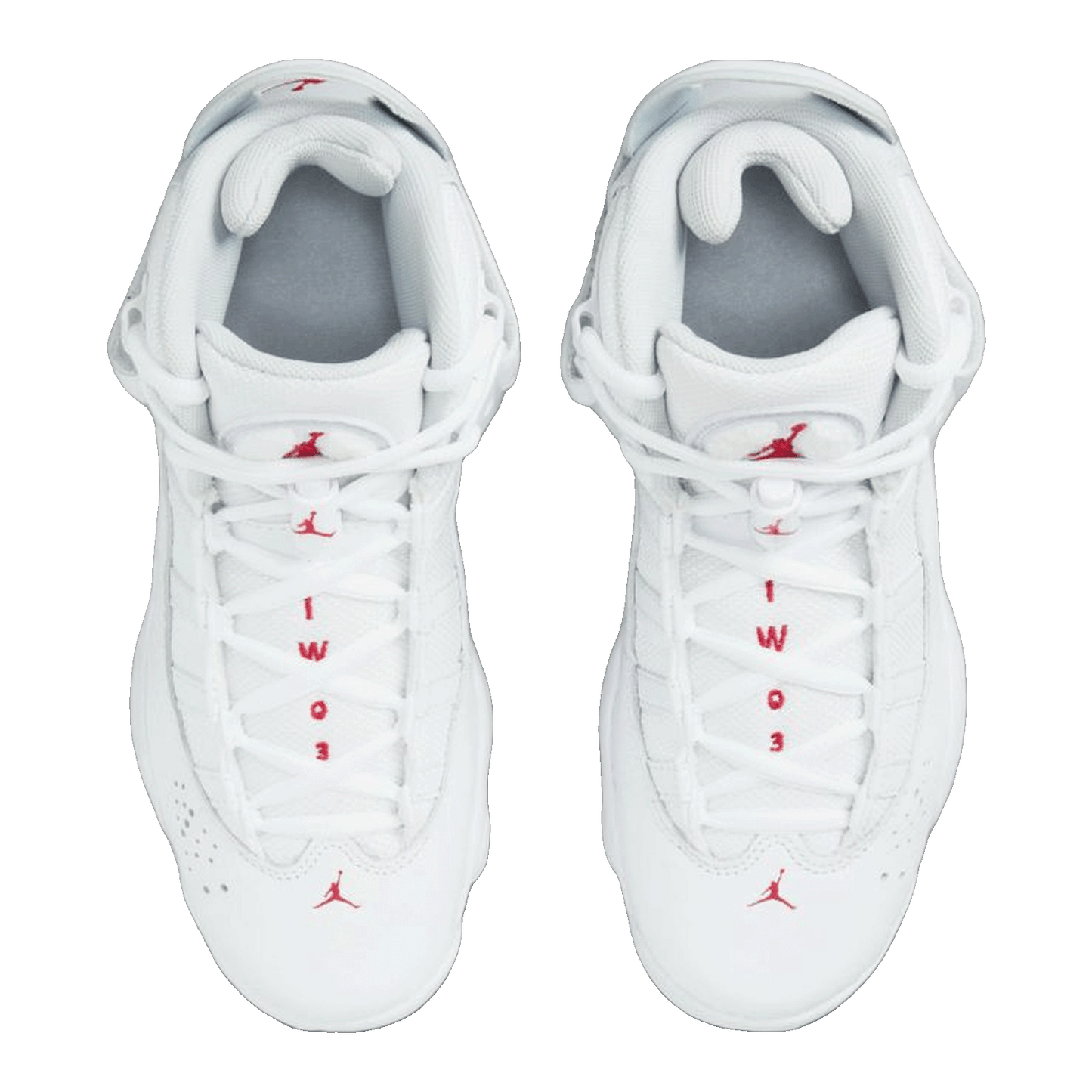 Nike Air Jordan 6 Rings White Red Sole Oben 323419-116