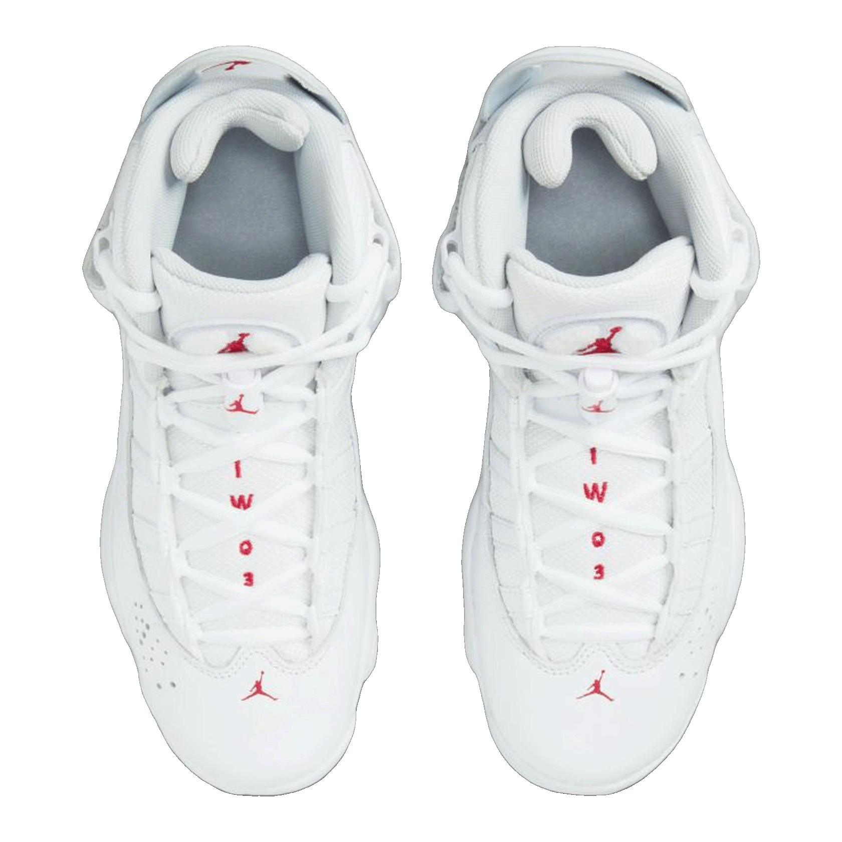 Nike Air Jordan 6 Rings White Red Sole Oben 323419-116