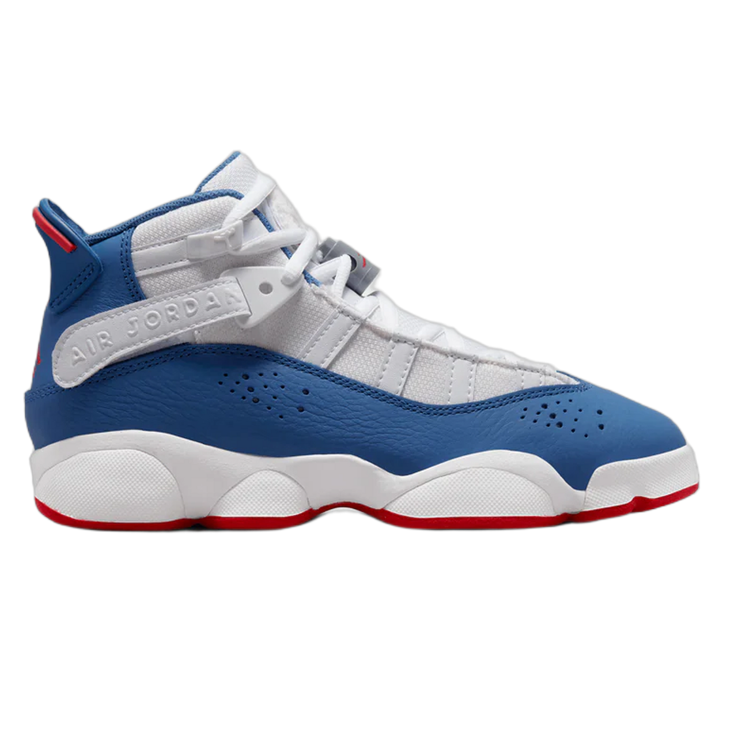 Nike Air Jordan 6 Rings White University Red Light Steel Grey True Blue (GS) 323419-140