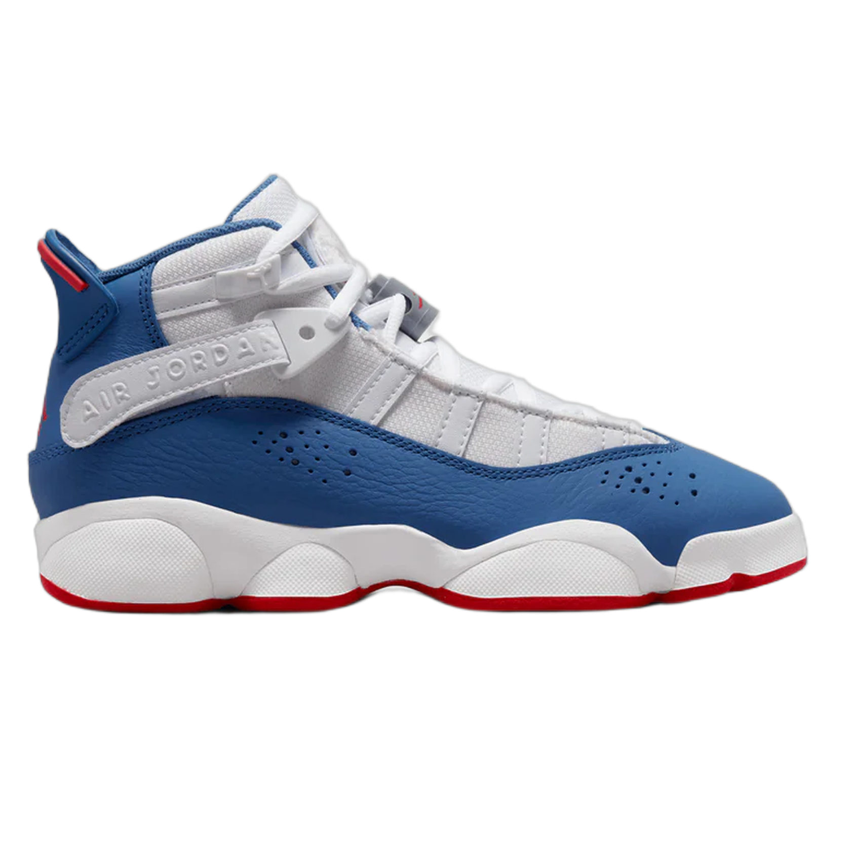 Nike Air Jordan 6 Rings White University Red Light Steel Grey True Blue (GS) 323419-140