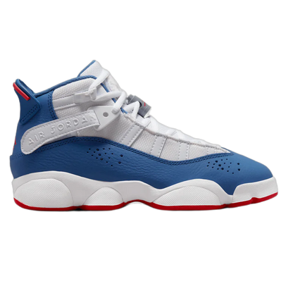 Nike Air Jordan 6 Rings White University Red Light Steel Grey True Blue (GS) 323419-140