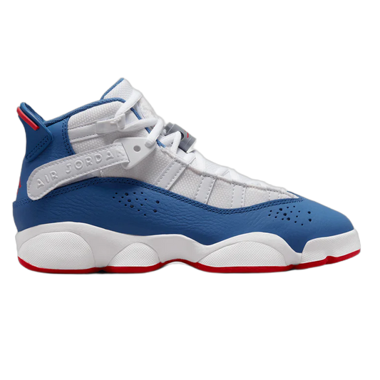 Nike Air Jordan 6 Rings White University Red Light Steel Grey True Blue (GS) 323419-140