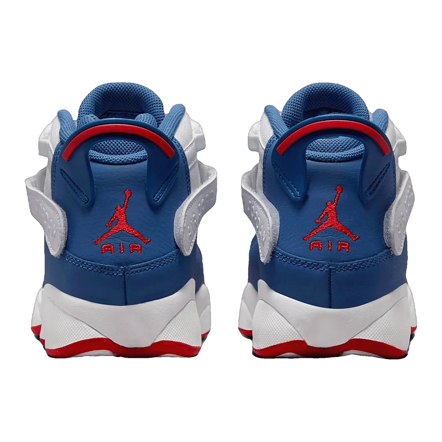 Nike Air Jordan 6 Rings White University Red Light Steel Grey True Blue (GS) Back 323419-140