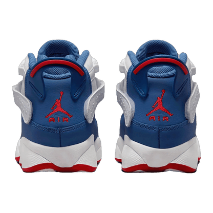 Nike Air Jordan 6 Rings White University Red Light Steel Grey True Blue (GS) Back 323419-140