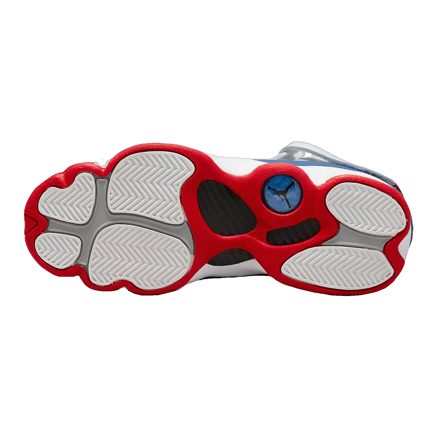 Nike Air Jordan 6 Rings White University Red Light Steel Grey True Blue (GS) Sohle 323419-140